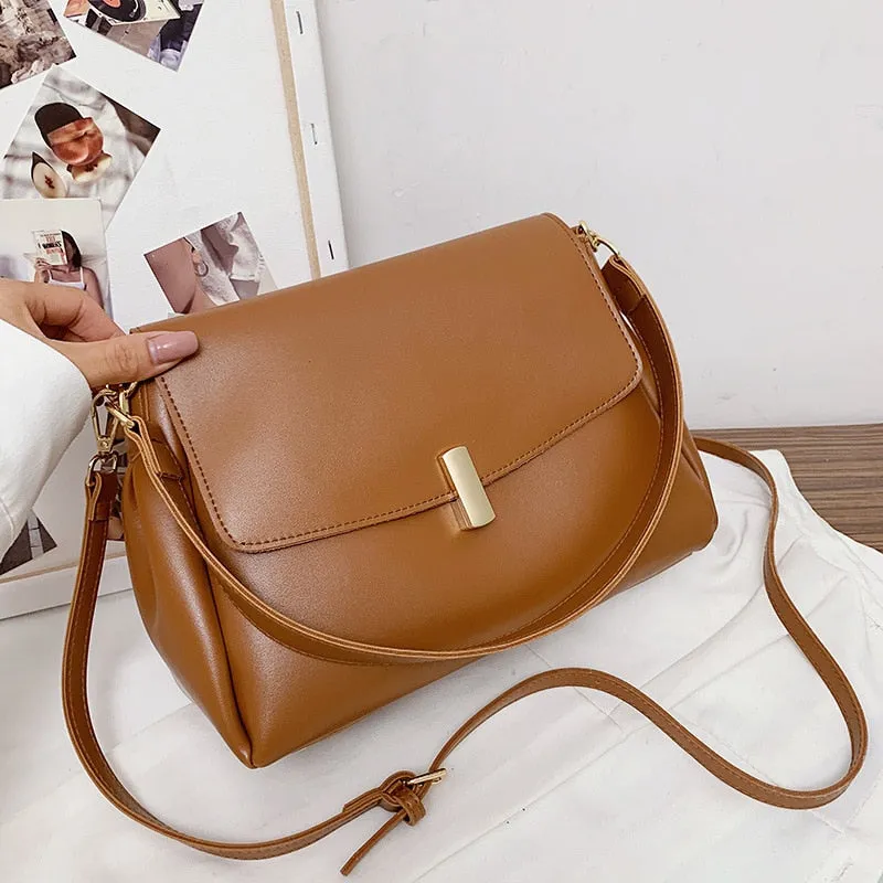 Luxury Brand Women's Handbags Fashion Pu Leather Shoulder Bag Designer Famous Solid Color ladies Crossbody bags lady hand bags