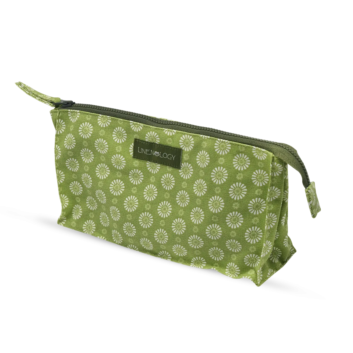 Makeup Bag Big - Geo Lime