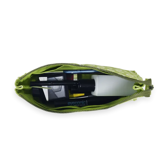 Makeup Bag Big - Geo Lime