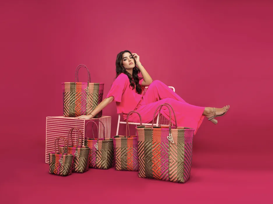 Maria Victoria | Mirage Totes | Upcycled, Handwoven, Multicolor Tote