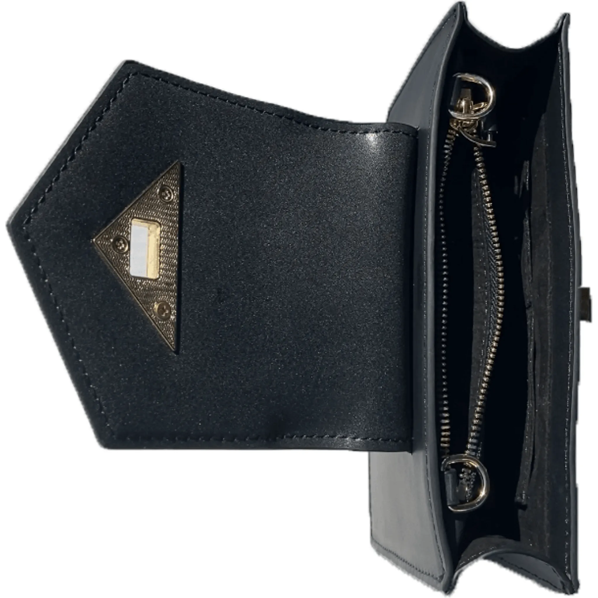 Mary Small Crossbody Leather Purse in Black Snakeskin Pattern