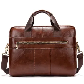 Men's Briefcases Genuine Leather Messenger Bag