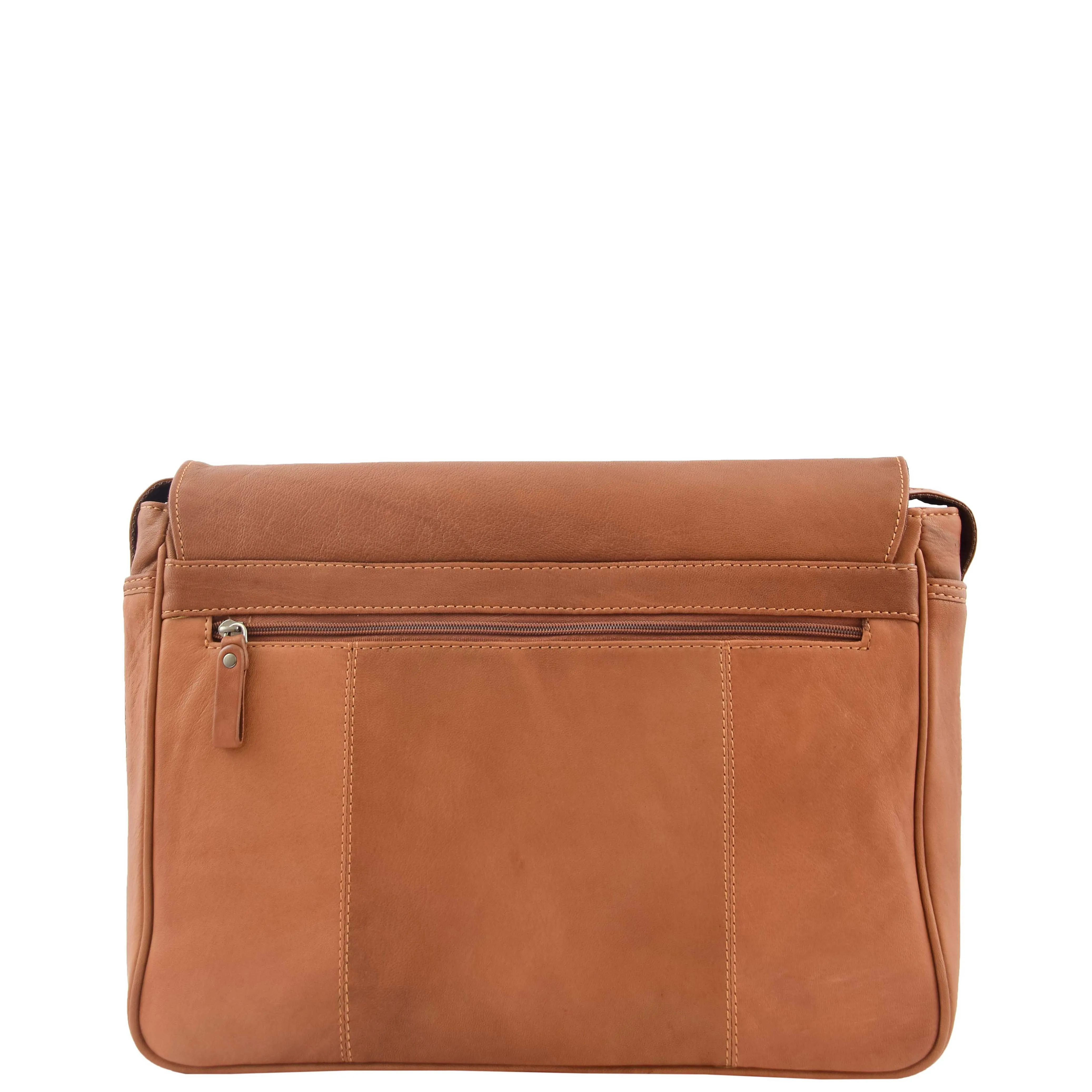 Mens Messenger Bag Real Leather Flight Shoulder Organiser Carl Tan