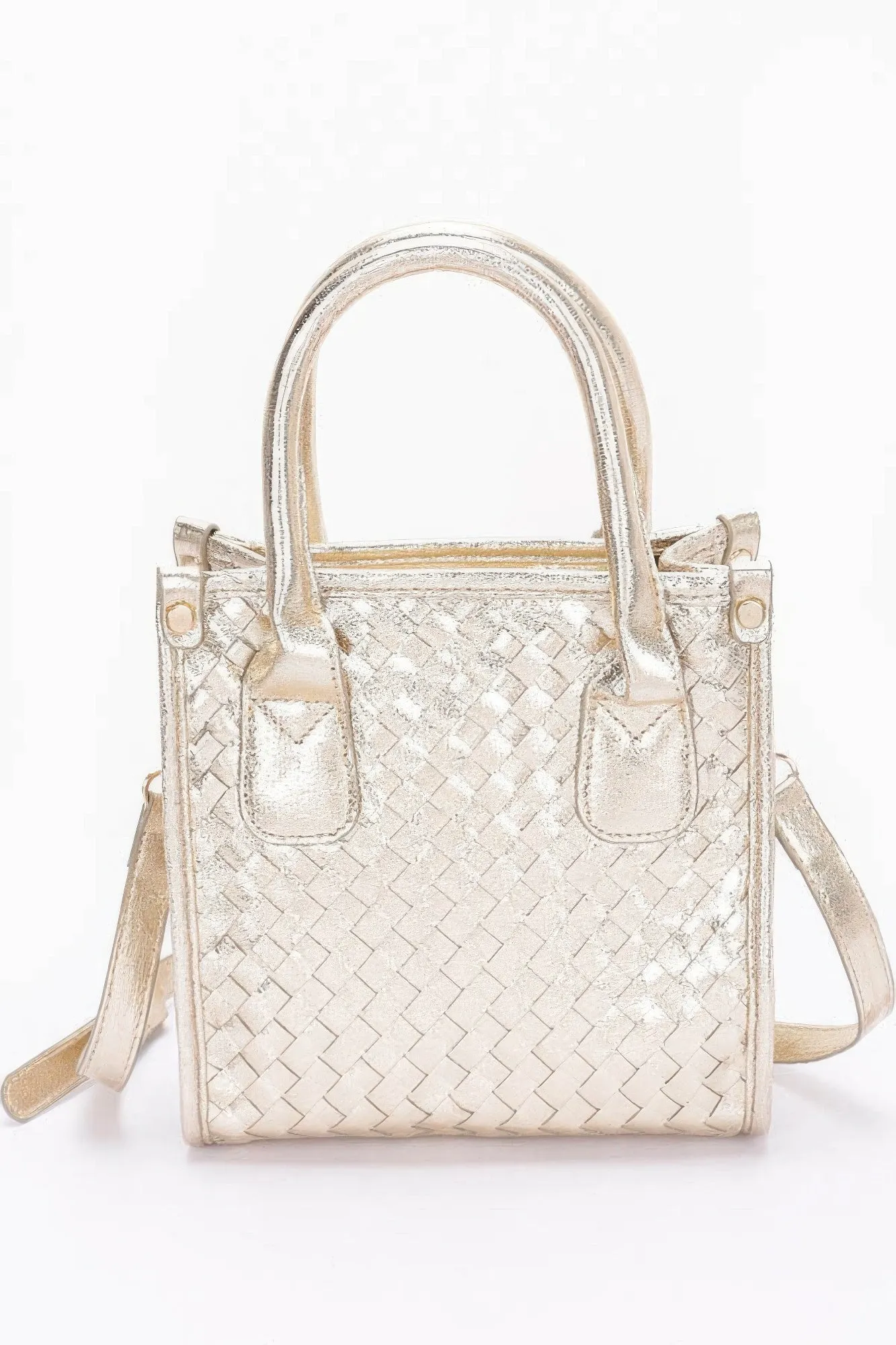 Metallic Braided Tote Bag