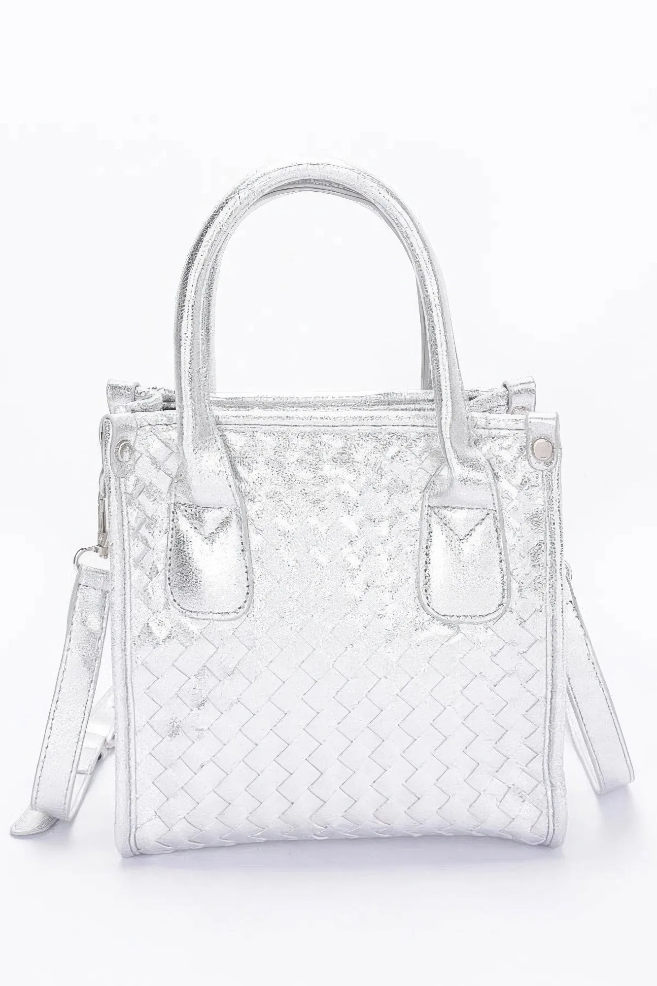 Metallic Braided Tote Bag
