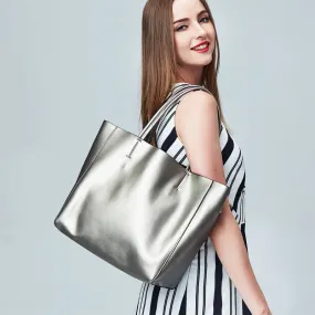 Metallic Fashion Shoulder Bag PU Tote Bag