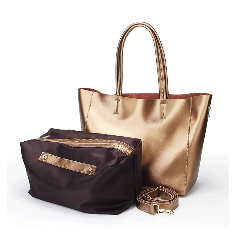 Metallic Fashion Shoulder Bag PU Tote Bag