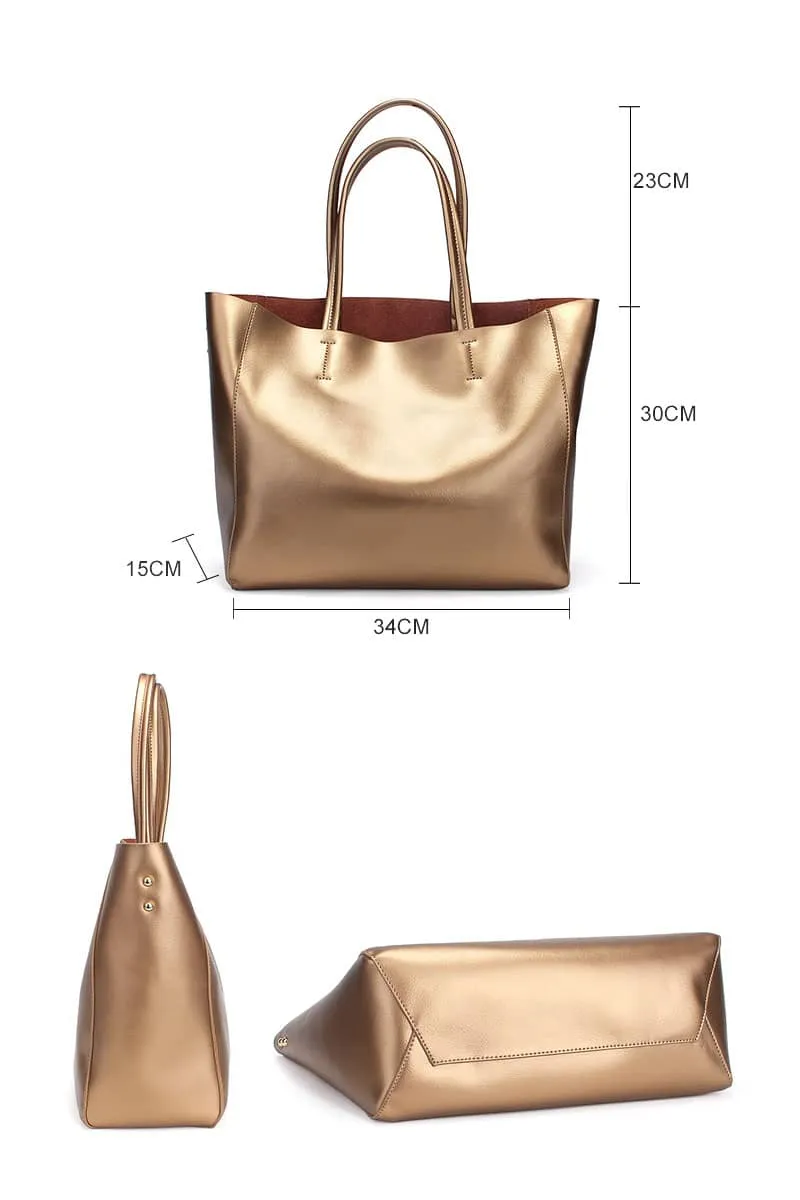 Metallic Fashion Shoulder Bag PU Tote Bag