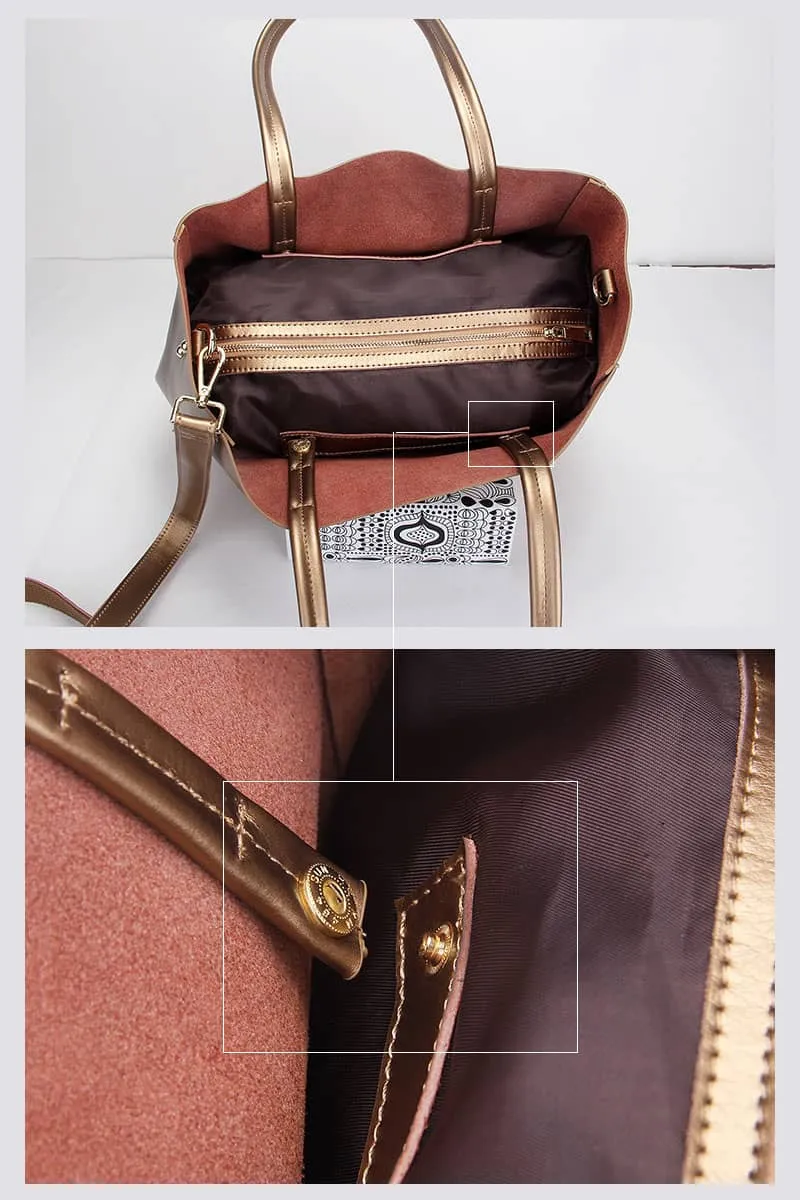 Metallic Fashion Shoulder Bag PU Tote Bag