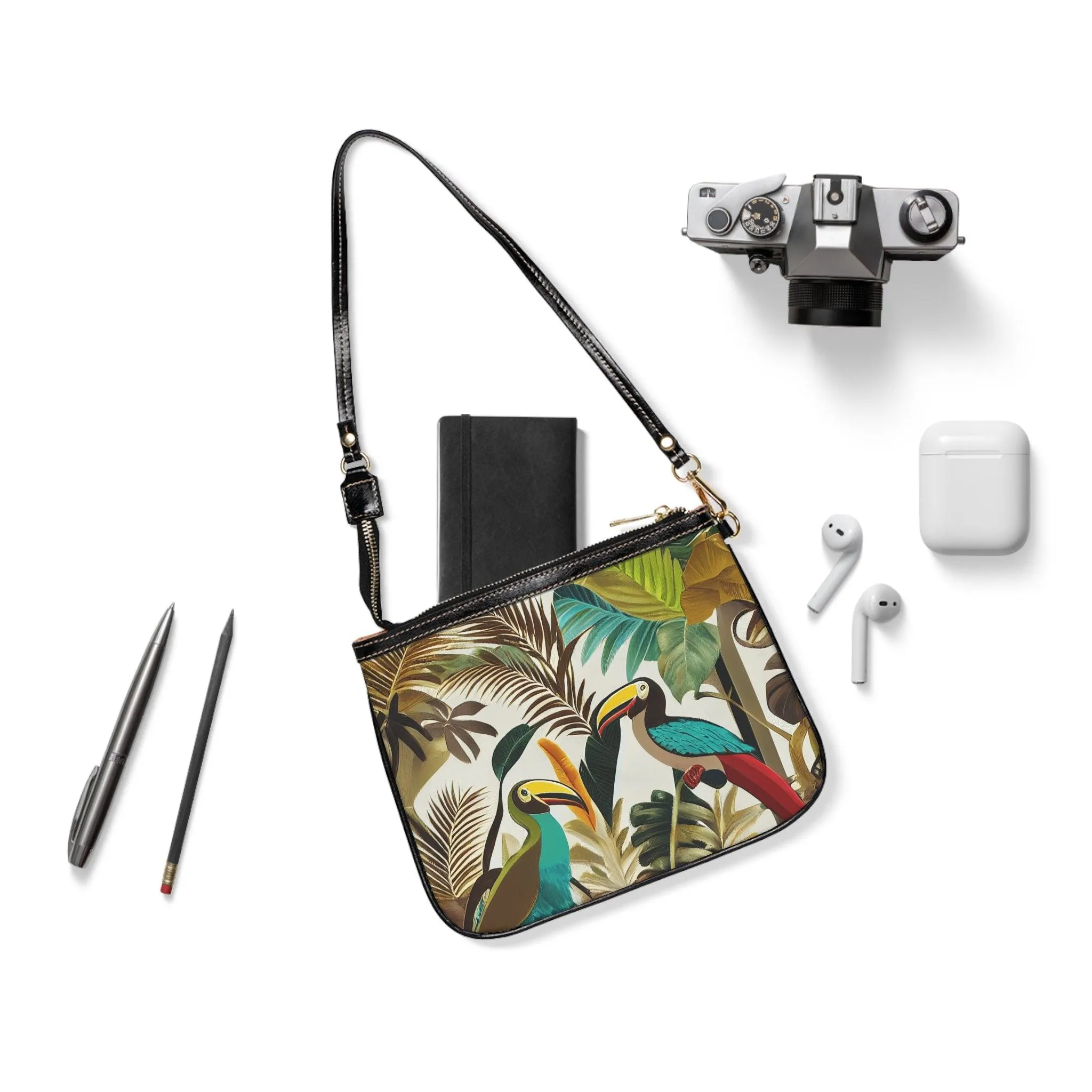 Miniaday Designs Small Shoulder Bag Tropical Toucan Multicolor