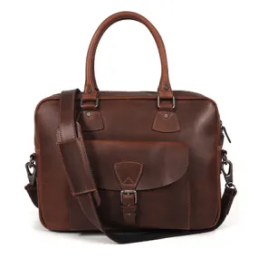 Miramas Leather Office Bag – Walnut Brown
