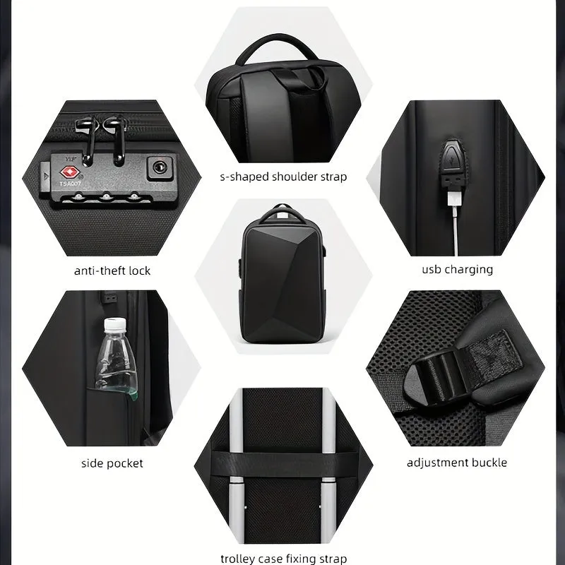 Multifunctional Laptop Backpack with USB Port and Password Lock