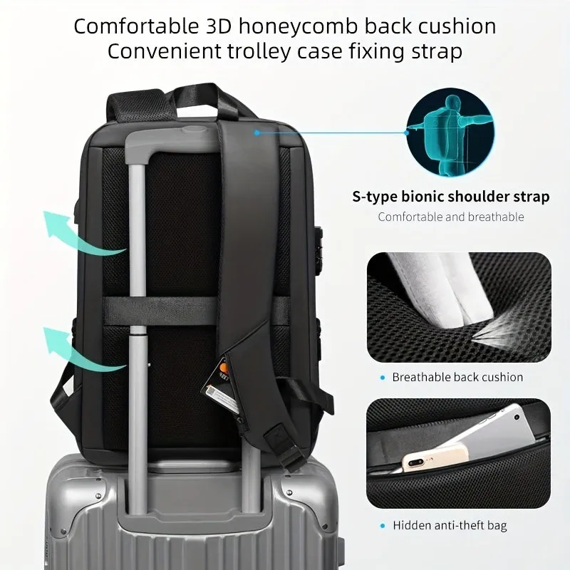 Multifunctional Laptop Backpack with USB Port and Password Lock