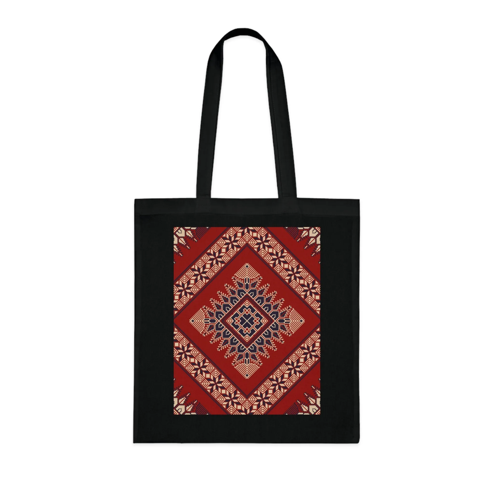 Palestine tatreez design tote bag