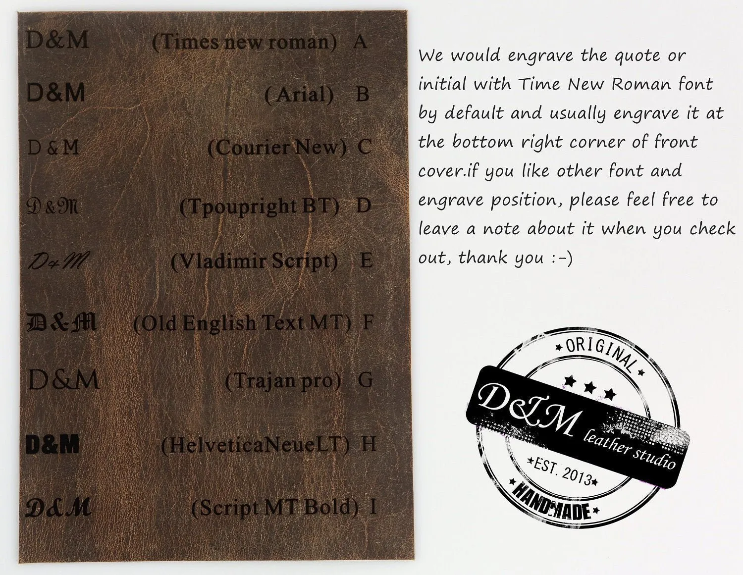 Personalized brown black vegetable tanned leather briefcase shoulder bag