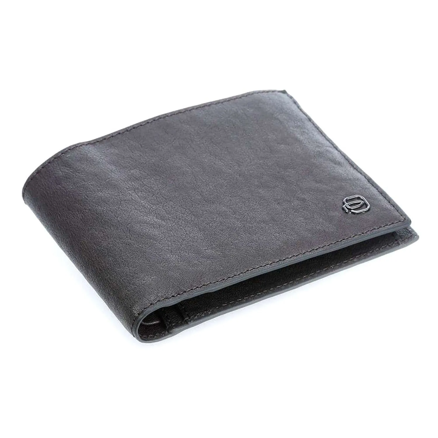 Piquadro Black Square Men's Wallet with Coin Pocket - Dark Brown - PU257B3/TM