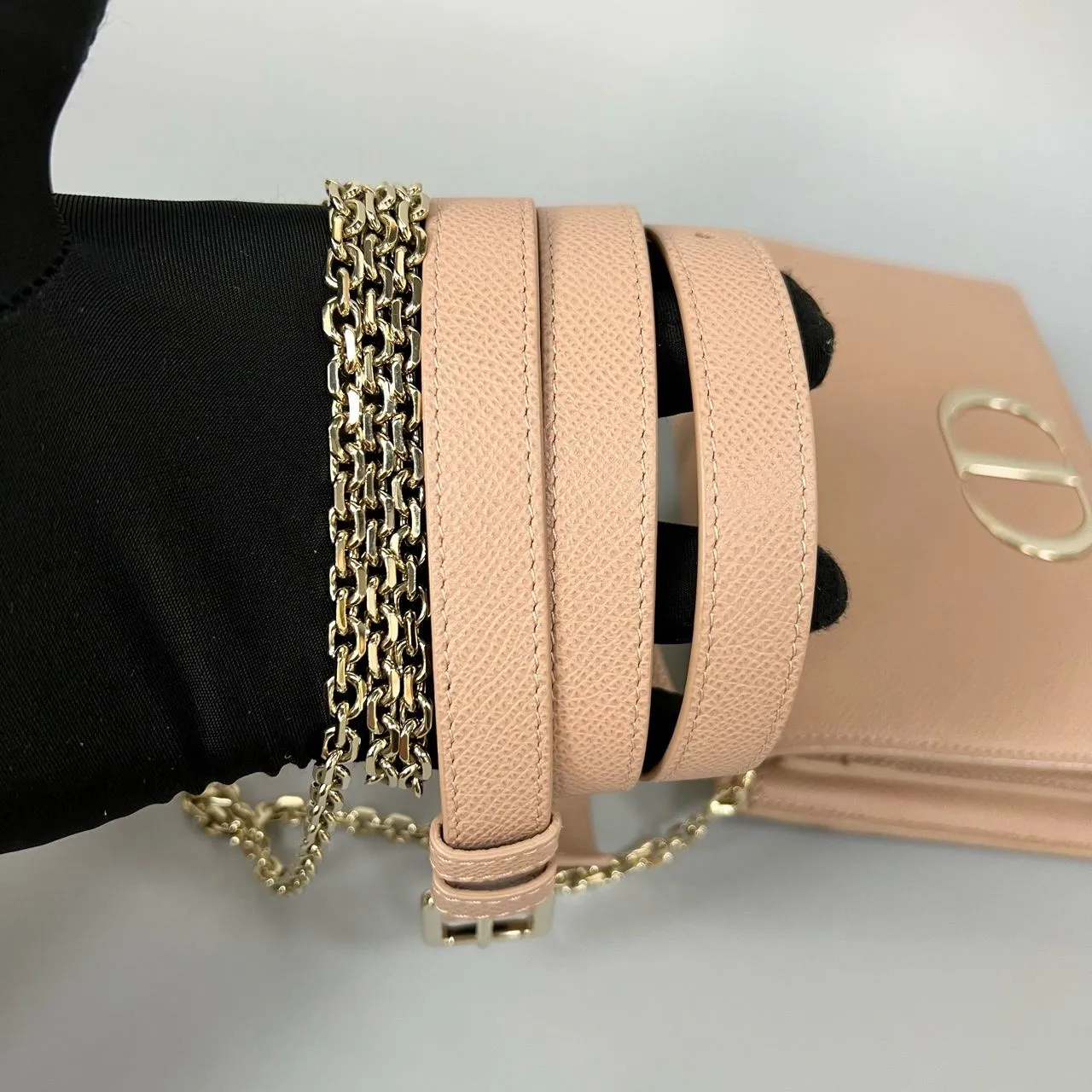 preloved Dior bag 19×12.5×4cm beige XJ10859