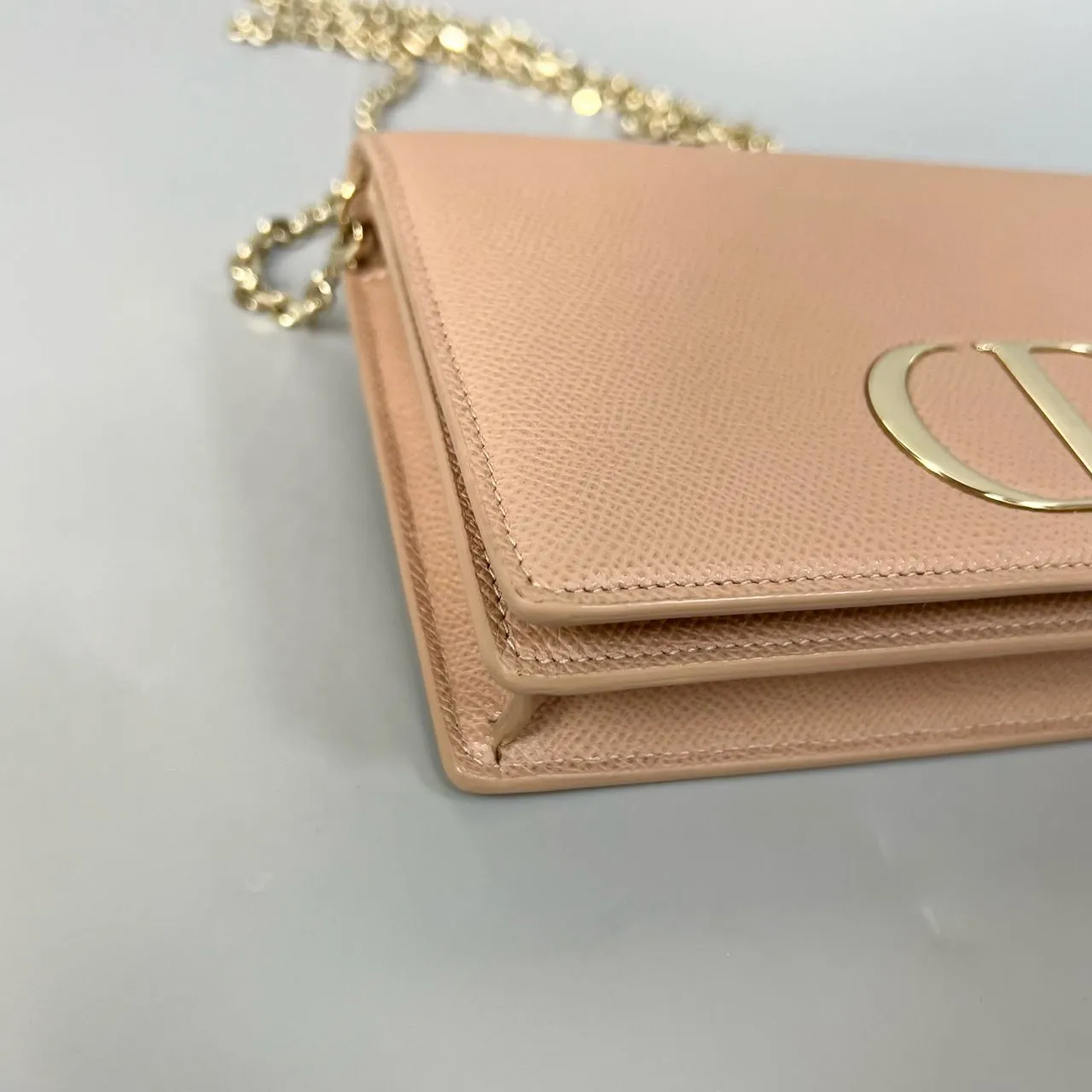 preloved Dior bag 19×12.5×4cm beige XJ10859