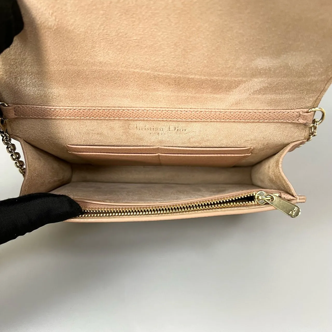 preloved Dior bag 19×12.5×4cm beige XJ10859