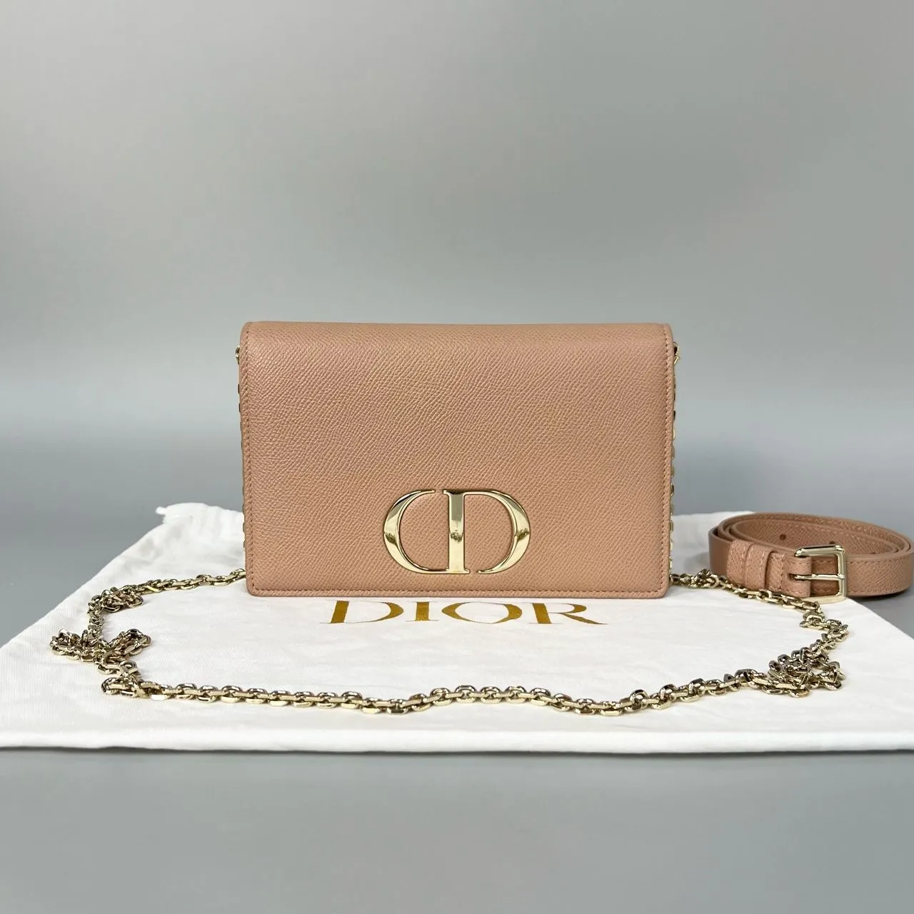 preloved Dior bag 19×12.5×4cm beige XJ10859