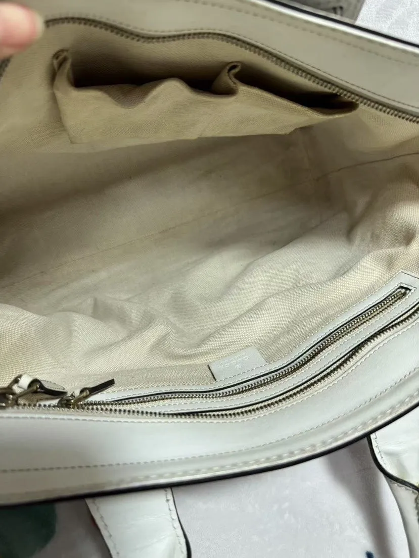 Preloved Gucci GG Supreme Tote Bag in Beige Canvas