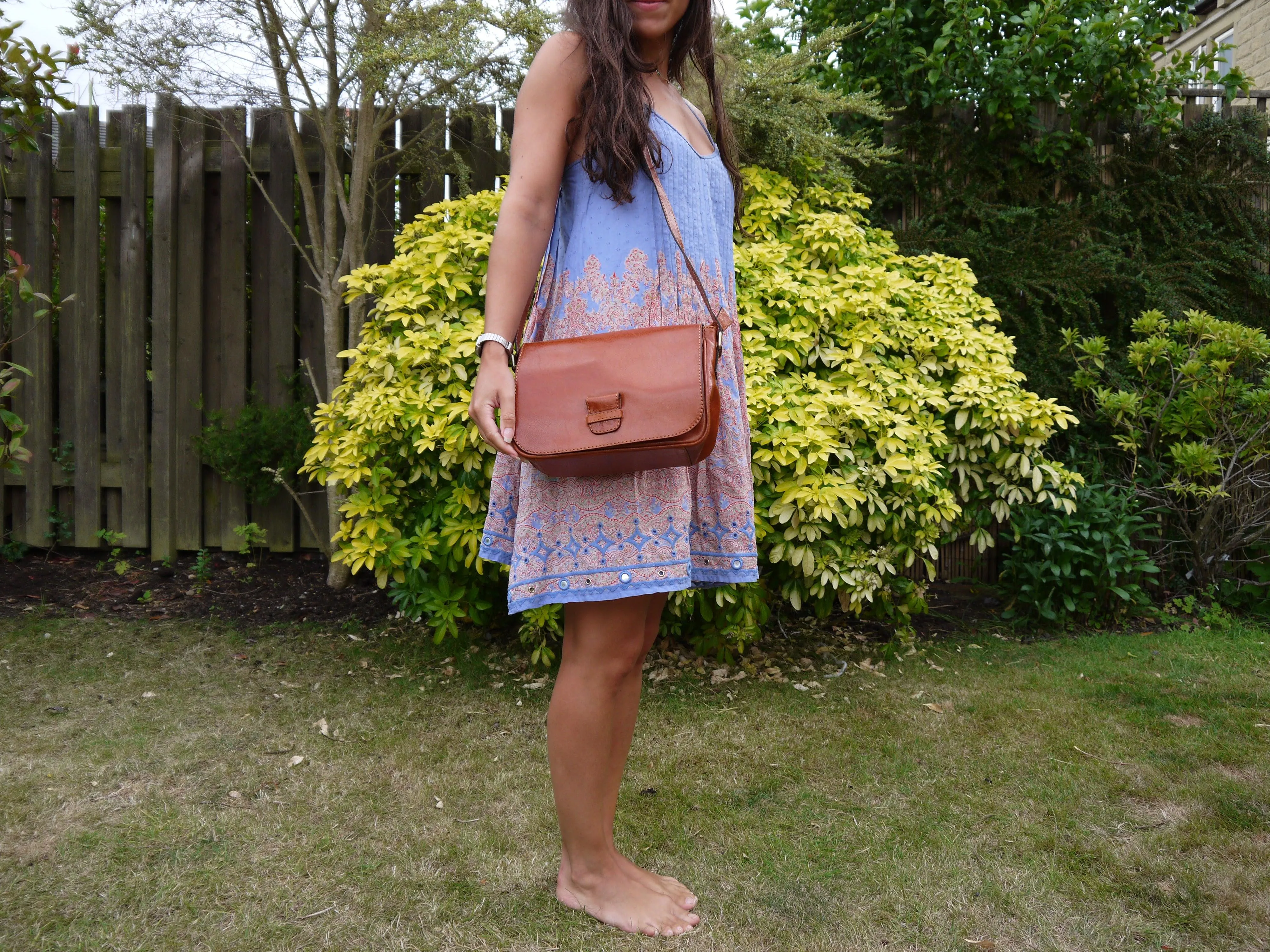 Premium Leather Square Saddle Bag - Tan