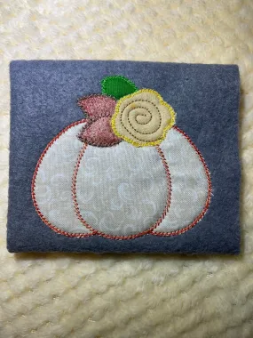 Pumpkin with Flower ZZ Applique
