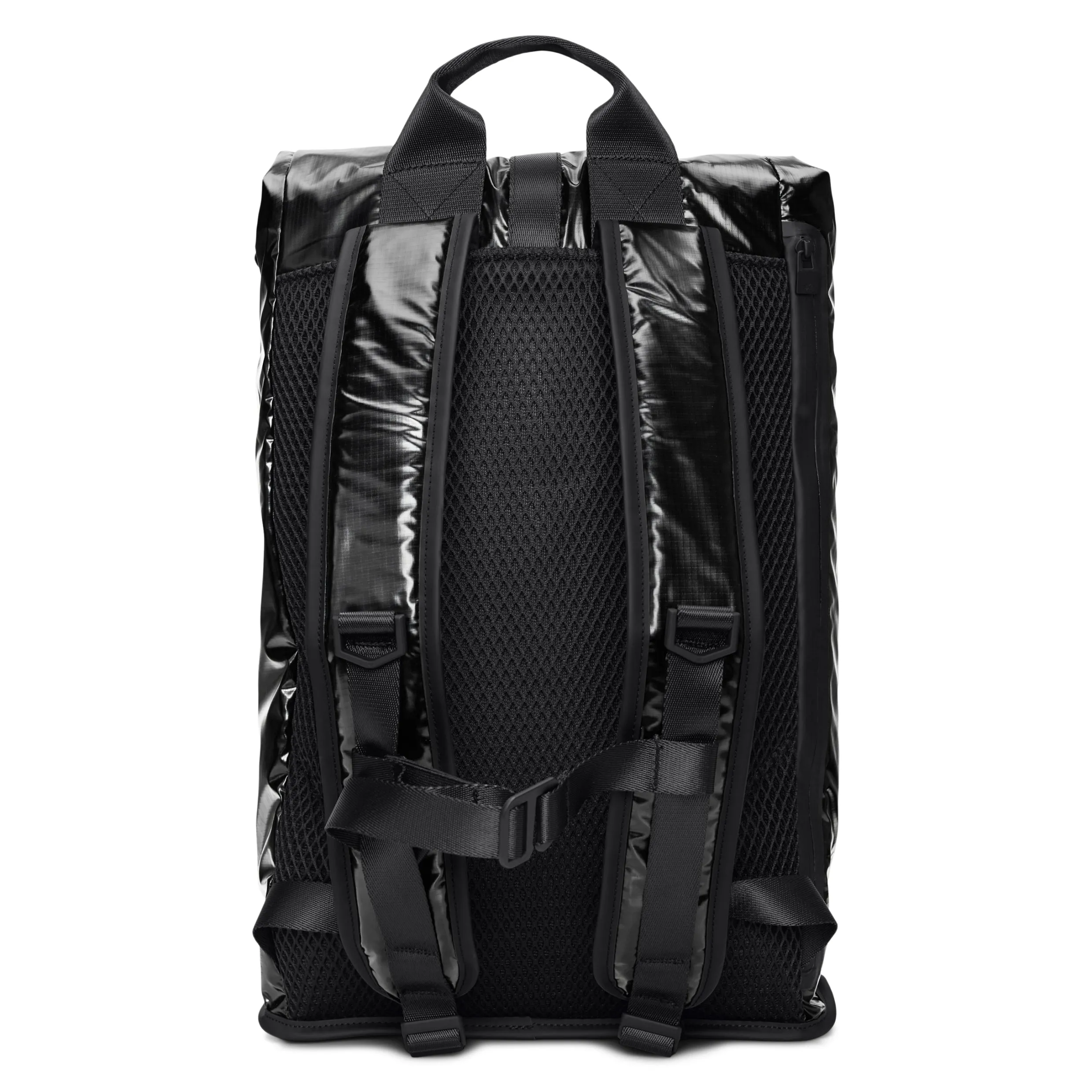 Rains Sibu Rolltop Rucksack in Black