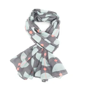 Retro Shapes Scarf Grey