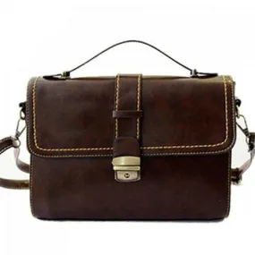 Retro Solid Color and Hasp Design Women's Tote Bag - Dun