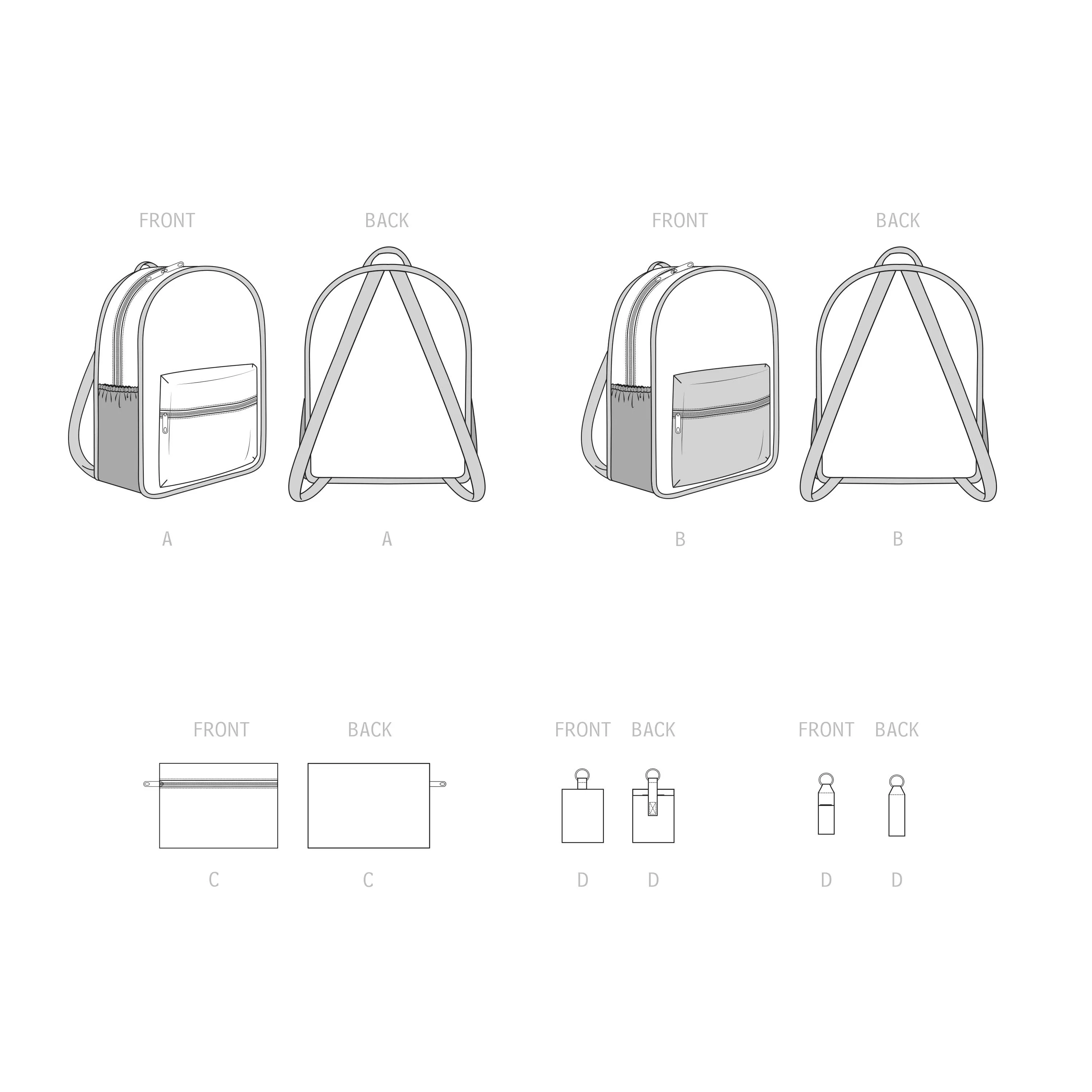 Simplicity Pattern 9518 Backpacks & Accessories