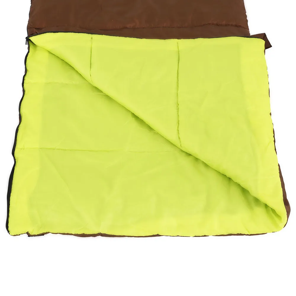 Sleeping Bag Double Bags Thermal Camping Hiking Tent - Brown
