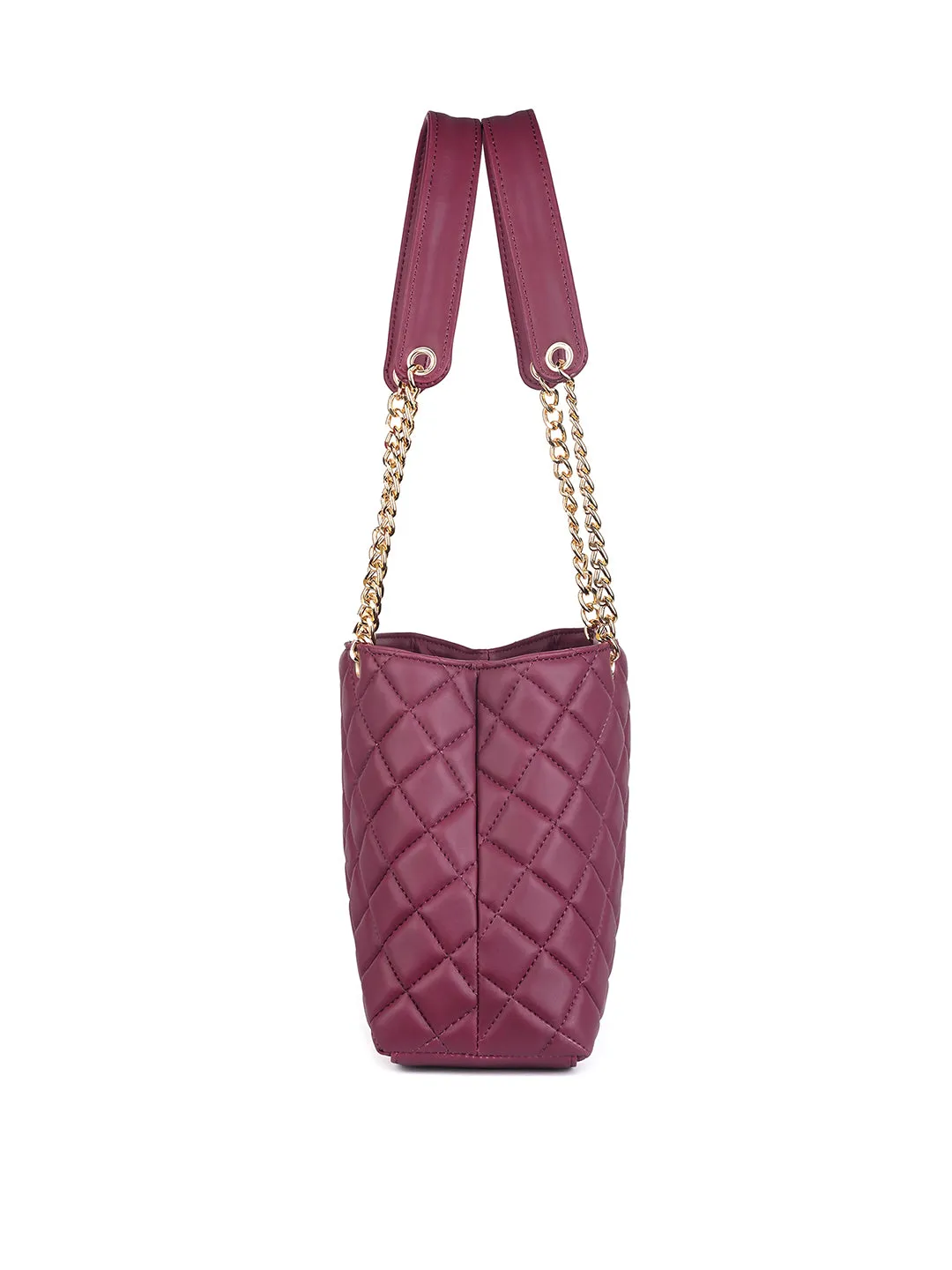 Stylish Cherry Red Multi Pocket Ladies Satchel Handbag