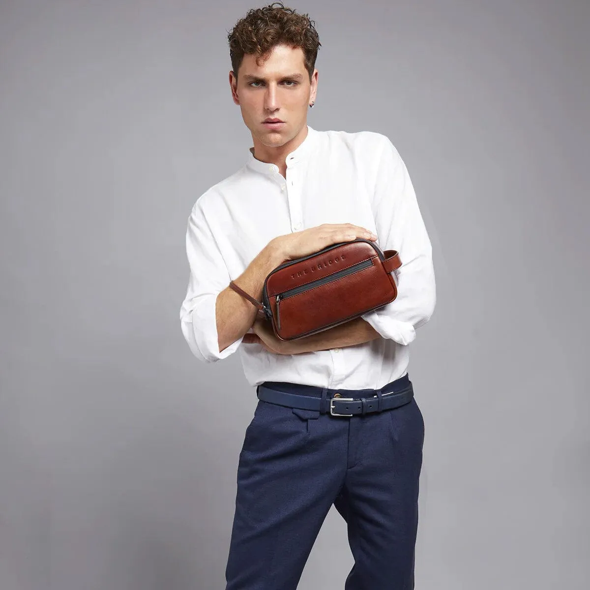 The Bridge Damiano Leather Toiletry Bag