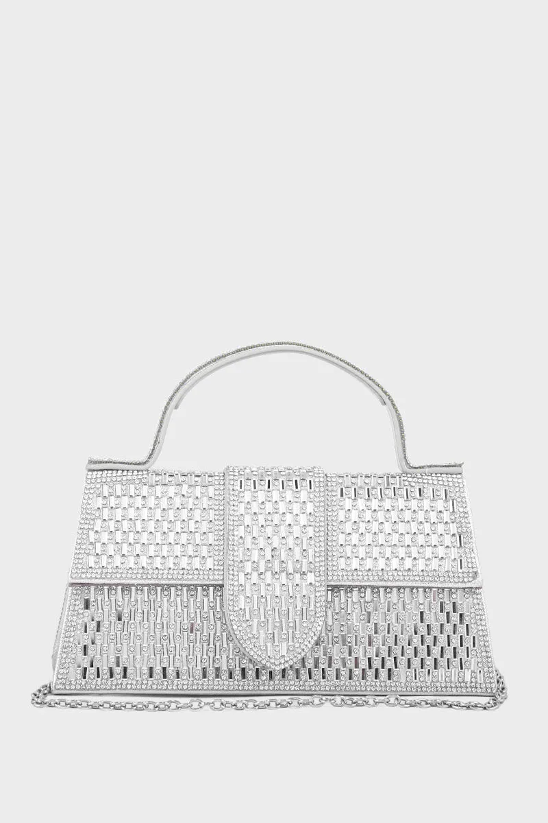 Top Handle Hand Bags BH0046-Silver