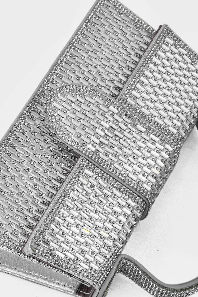 Top Handle Hand Bags BH0046-Silver