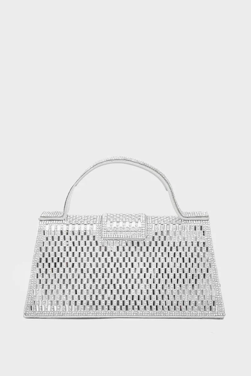 Top Handle Hand Bags BH0046-Silver