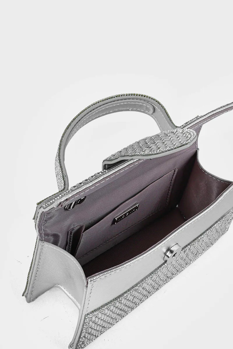 Top Handle Hand Bags BH0046-Silver