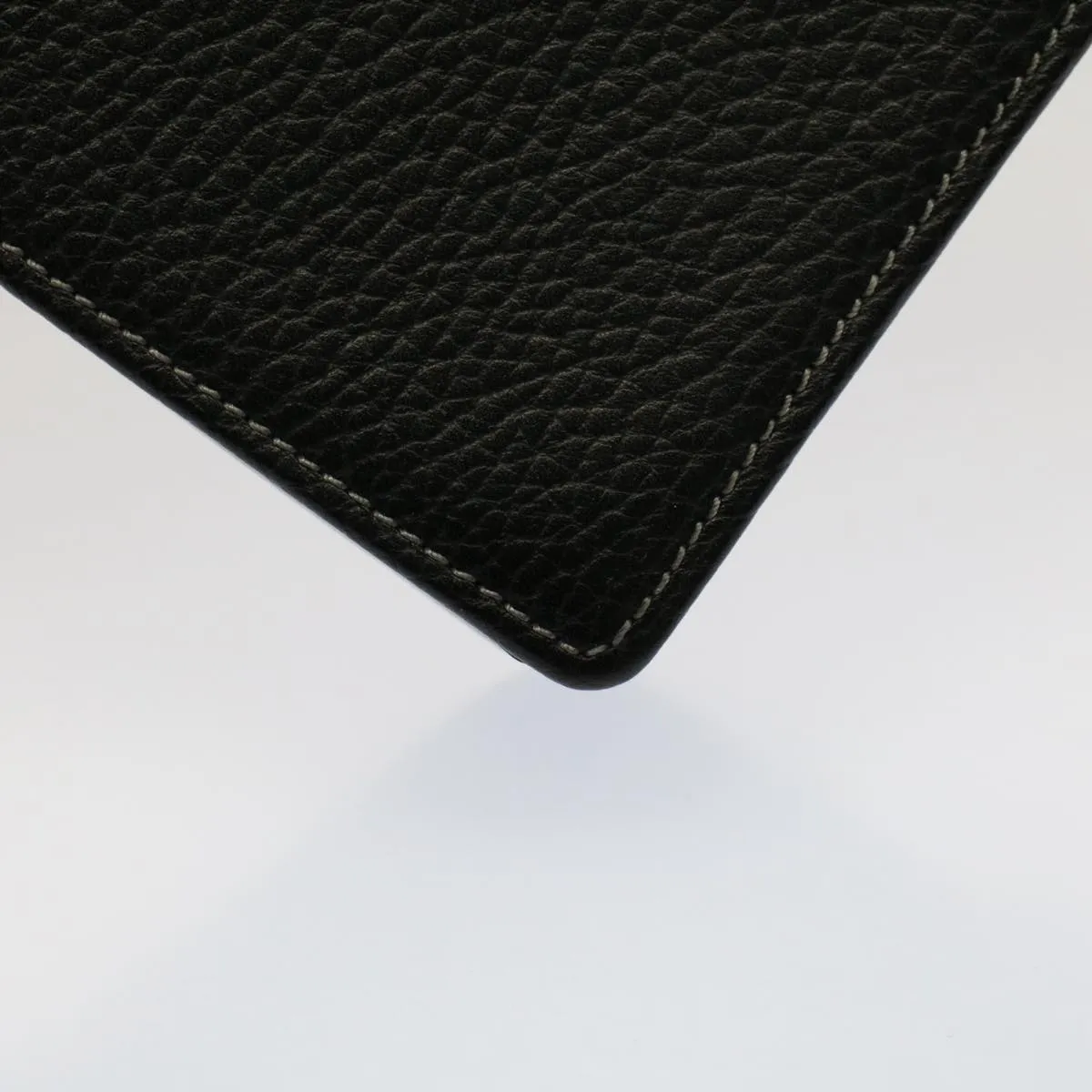 Trendy Inspired Burberry Clutch Bag Leather Black Auth Ep1686