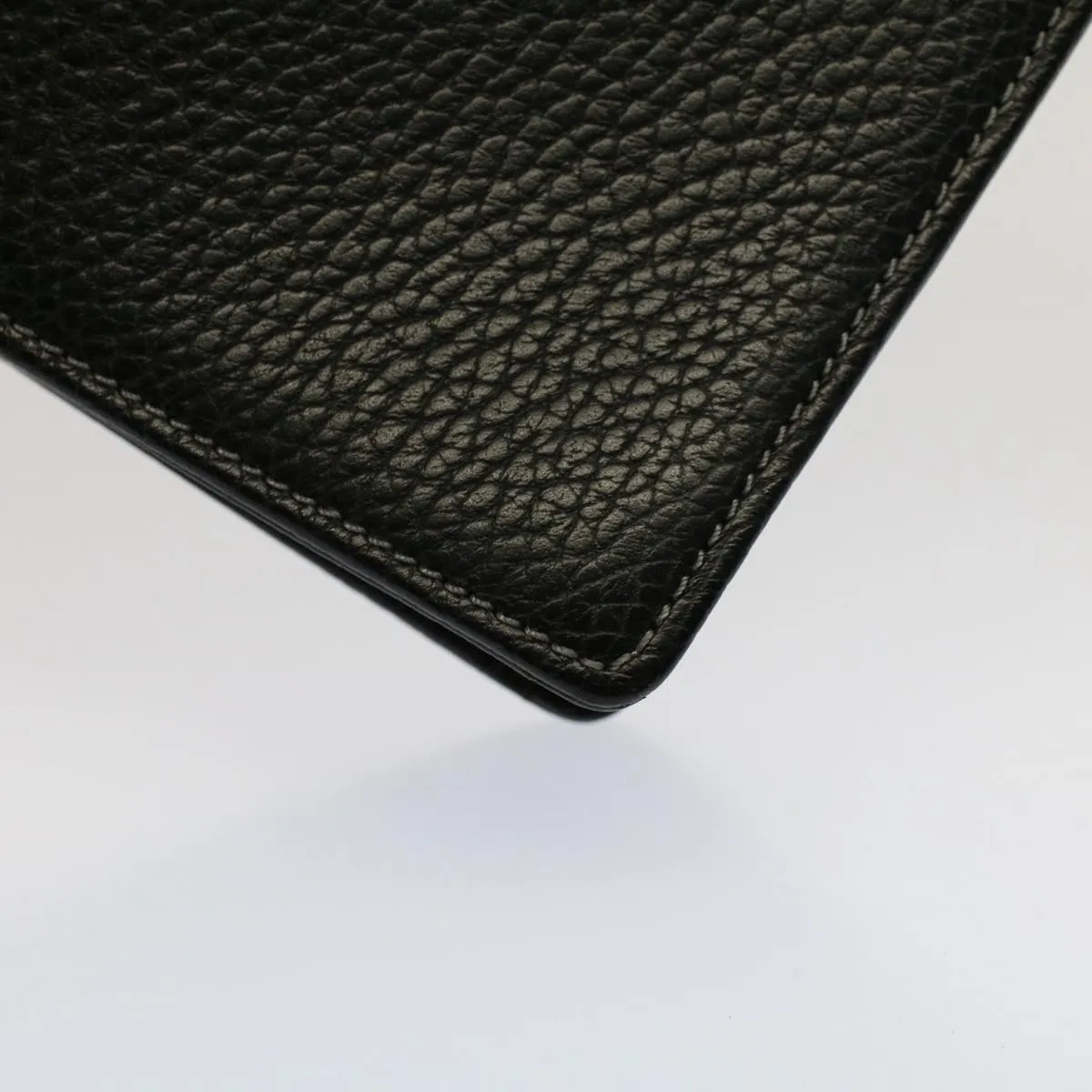 Trendy Inspired Burberry Clutch Bag Leather Black Auth Ep1686