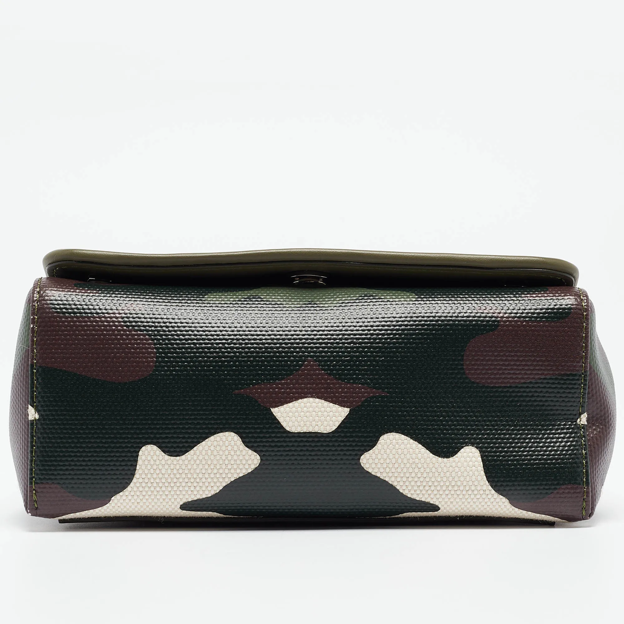 Trendy Inspired Burberry Green/beige Camo Print Coated Canvas And Leather Hackberry Crossbody Bag