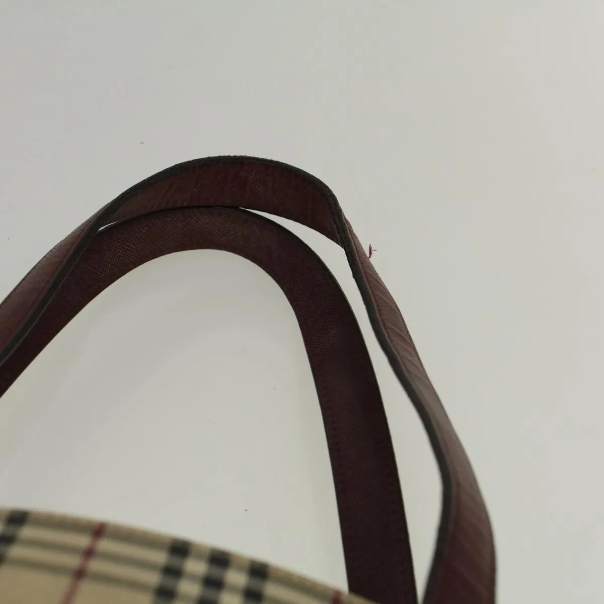 Trendy Inspired Burberry Nova Check Tote Bag Canvas Beige Auth 59255
