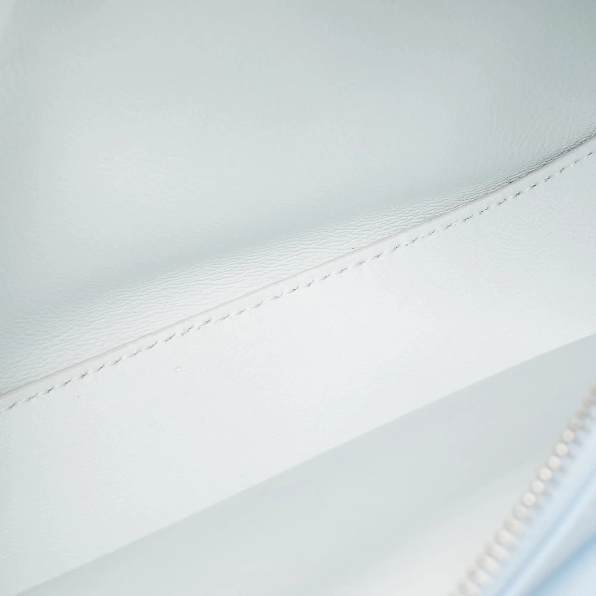 Trendy Inspired Burberry Pale Blue Leather Mini Double Olympia Clutch