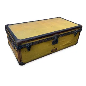 Trendy Inspired Louis Vuitton Antique Orange Yellow Vuittonite Cabin Steamer Trunk