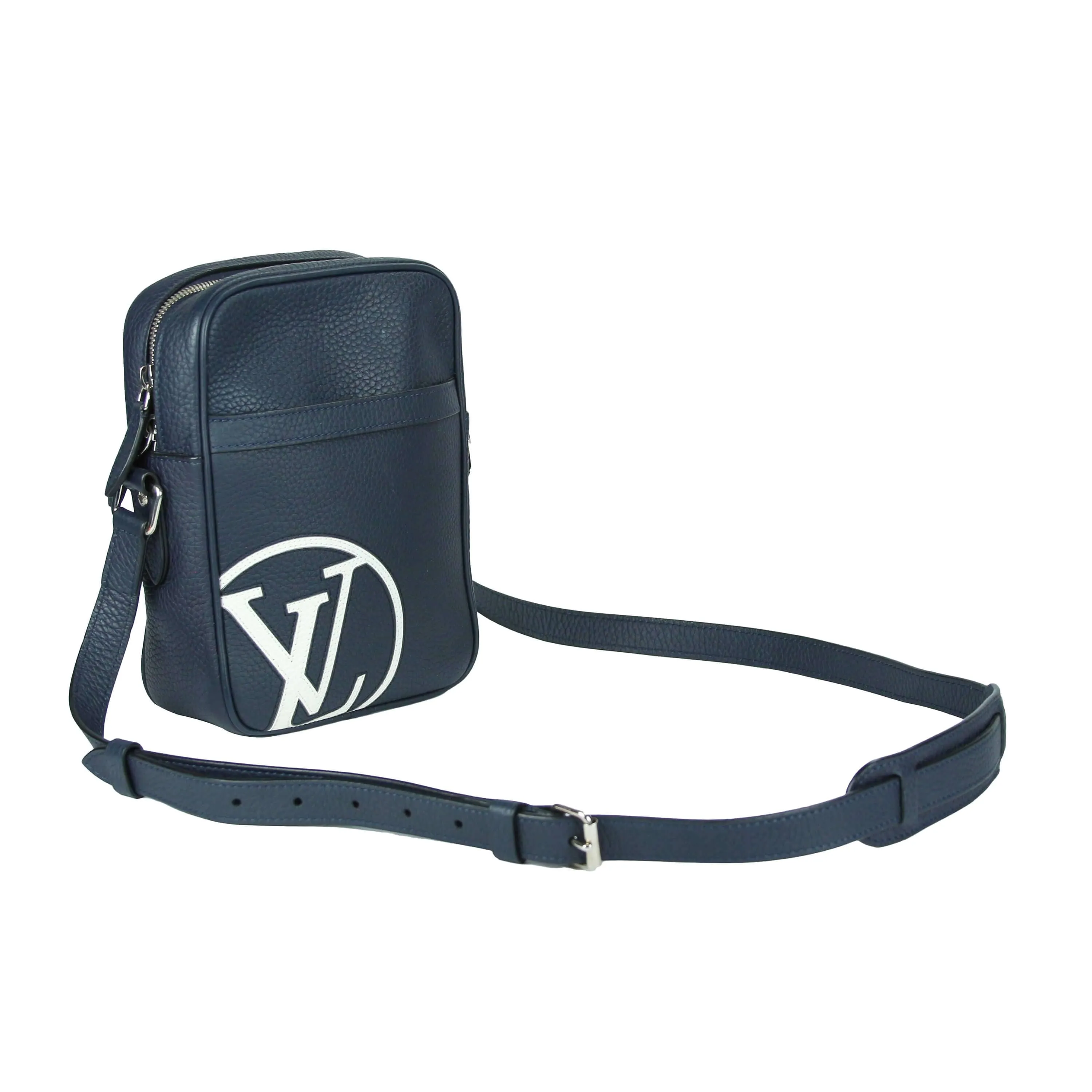 Trendy Inspired Louis Vuitton Danube Lv Circle Pm Blue Taurillon