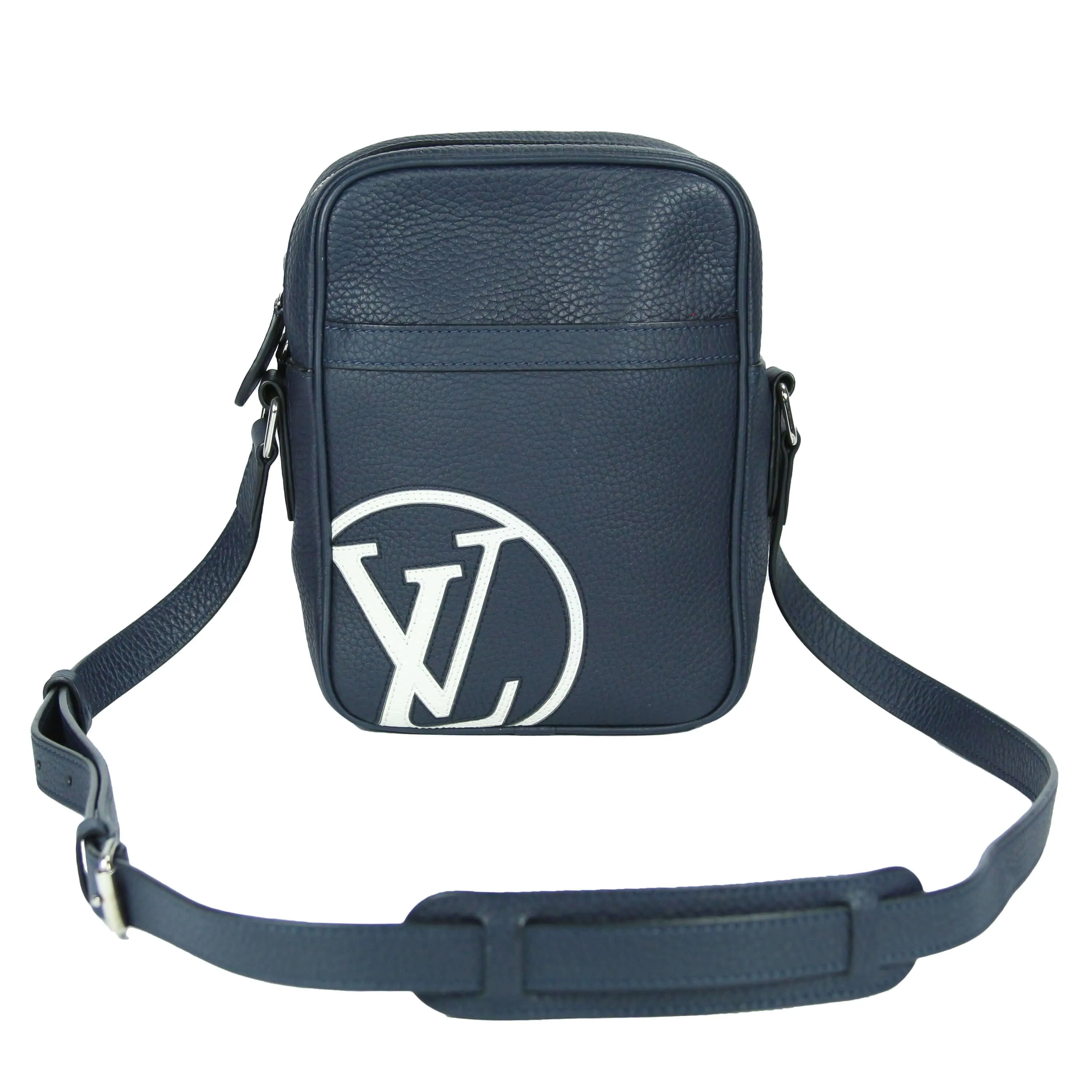 Trendy Inspired Louis Vuitton Danube Lv Circle Pm Blue Taurillon
