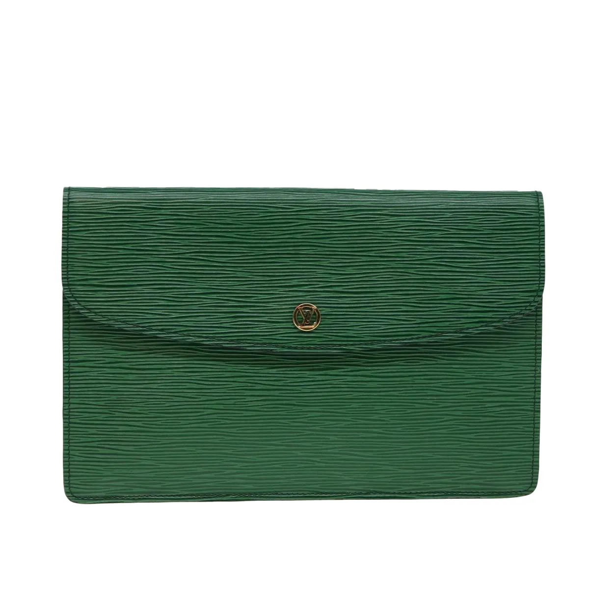 Trendy Inspired Louis Vuitton Epi Montaigne 27 Clutch Bag Green M52654 Lv Auth 88397