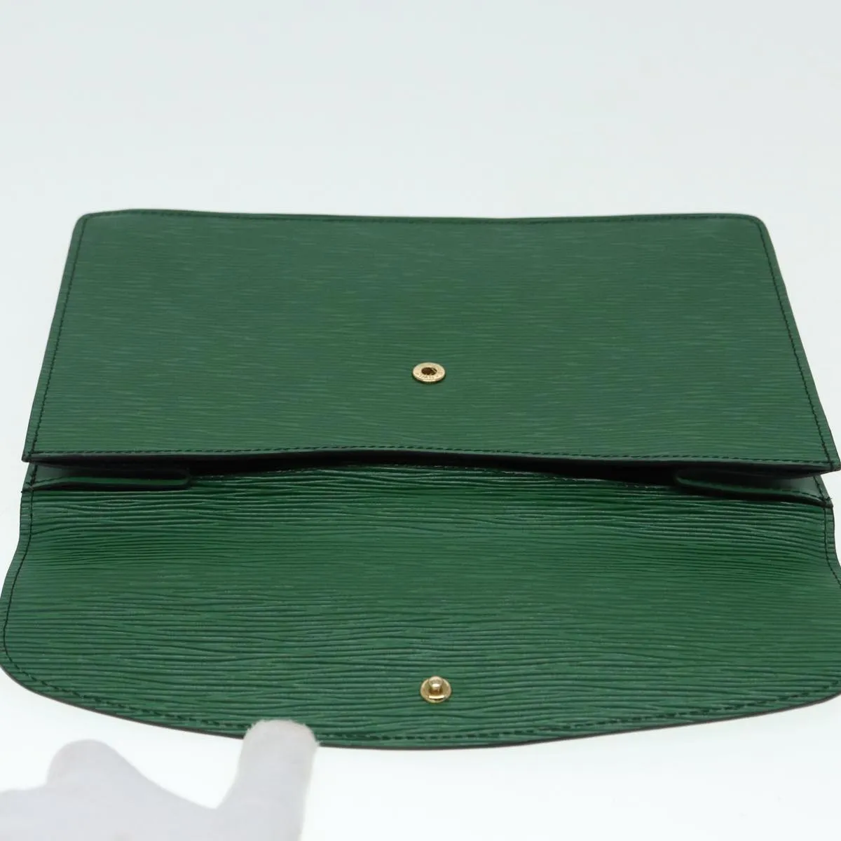 Trendy Inspired Louis Vuitton Epi Montaigne 27 Clutch Bag Green M52654 Lv Auth 88397