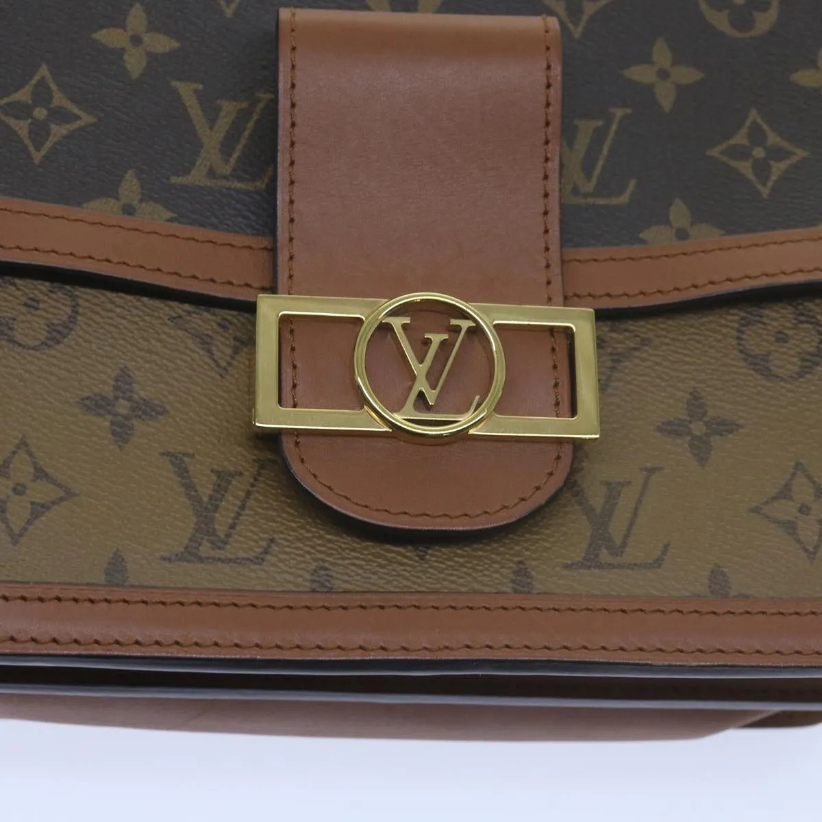 Trendy Inspired Louis Vuitton Monogram Reverse Dauphine Mm Shoulder Bag M44391 Lv Auth 60072a