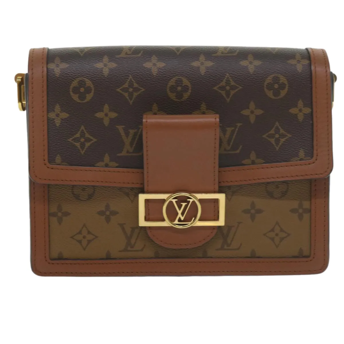 Trendy Inspired Louis Vuitton Monogram Reverse Dauphine Mm Shoulder Bag M44391 Lv Auth 60072a